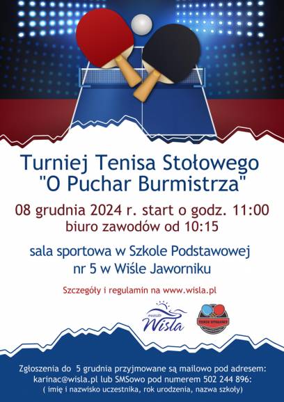 Turniej Tenisa Stołowego o Puchar Burmistrza Miasta Wisła